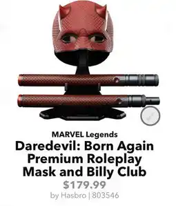 GameStop Hasbro MARVEL Legends Daredevil: Born Again Premium Roleplay Mask and Billy Club offer