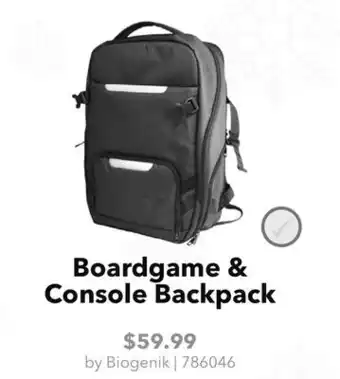 GameStop Biogenik Boardgame & Console Backpack offer