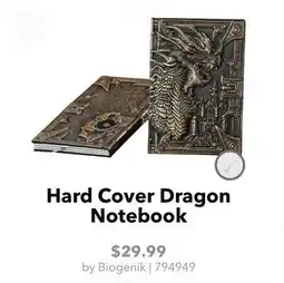 GameStop Hard Cover Dragon Notebook offer