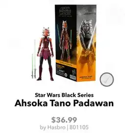 GameStop Hasbro Star Wars Black Series Ahsoka Tano Padawan offer