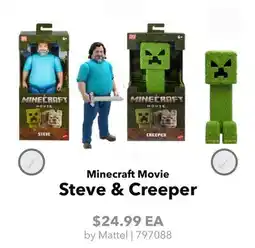 GameStop Mattel Minecraft Movie Steve & Creeper offer