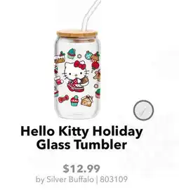 GameStop Silver Buffalo Hello Kitty Holiday Glass Tumbler offer