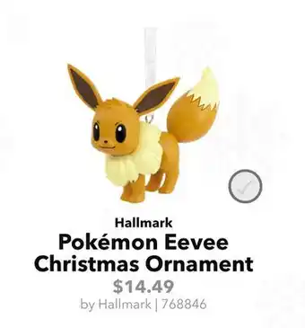 GameStop Hallmark Pokémon Eevee Christmas Ornament offer