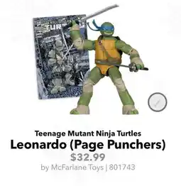 GameStop McFarlane Toys Teenage Mutant Ninja Turtles Leonardo offer