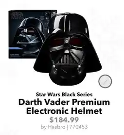 GameStop Hasbro Star Wars Black Series Darth Vader Premium Electronic Helmet offer