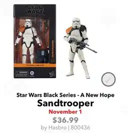 GameStop Hasbro Star Wars Black Series - A New Hope Sandtrooper offer