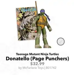 GameStop McFarlane Toys Teenage Mutant Ninja Turtles Donatello (Page Punchers) offer