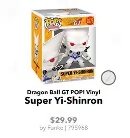 GameStop Dragon Ball GT POP! Vinyl Super Yi-Shinron offer