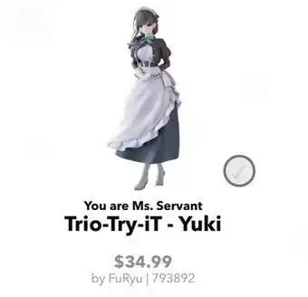 GameStop FuRyu You are Ms. Servant Trio-Try-iT - Yuki offer