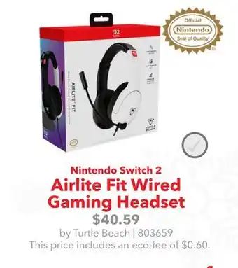 GameStop Nintendo Switch 2 Airlite Fit Wired Gaming Headset offer