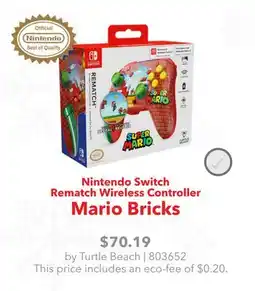 GameStop Turtle Beach Nintendo Switch Rematch Wireless Controller Mario Bricks offer