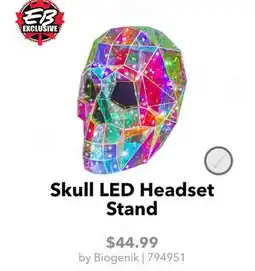 GameStop Biogenik Skull LED Headset Stand offer