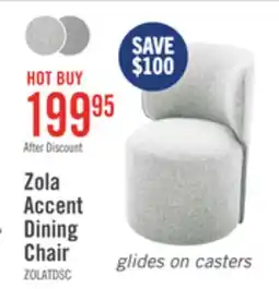 The Brick Zola Gliding Dining Chair with Polyester Fabric - Cloud Grey offer