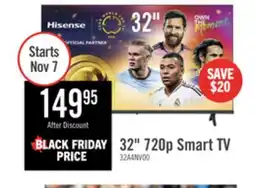 The Brick HISENSE 32 A4N LED HD Ready Smart VIDAA TV (32A4NV) offer