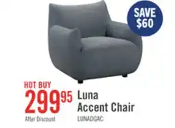 The Brick Luna 35.4 Fabric Accent Chair - Grey offer