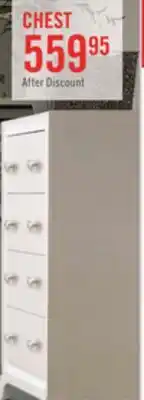 The Brick Halo Bedroom Chest of Drawers with LED Light, 4-Drawer, 32W x 48H, Glam - White offer