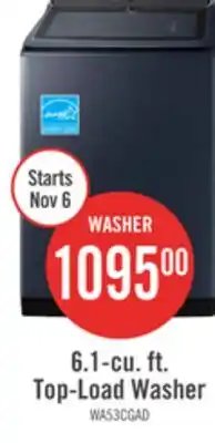 The Brick Samsung 6.1 Cu. Ft. Top-Load Washer - Navy - WA53CG7155ADA4 offer