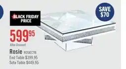 The Brick Rosie 39 Glam Mirror & Glass Top Coffee Table - Silver Metal with Diamond Look Legs offer