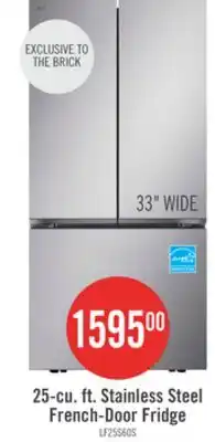 The Brick LG 33 25 Cu. Ft. Smart French-Door Refrigerator - Stainless Steel - LF25S6000S offer