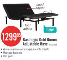 The Brick Baselogic Gold Queen Adjustable Base offer