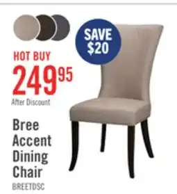 The Brick Bree Dining Chair with Vegan Leather Fabric - Taupe offer