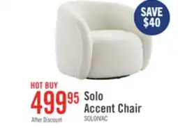 The Brick Solo 31.1 Sherpa Fabric Curved Accent Chair - Ice Cream offer