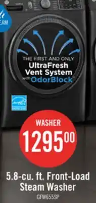 The Brick GE 5.8 Cu. Ft. Front-Load Steam Washer with SmartDispense and UltraFresh System - GFW655SPVDS offer