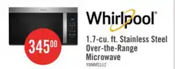 The Brick Whirlpool 1.7 Cu. Ft. Over-the-Range Microwave - Fingerprint Resistant Stainless Steel - YWMMS3130RZ offer