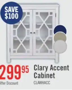 The Brick Clary 31.5 Accent Cabinet with Glass Doors - White offer