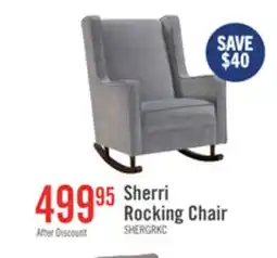 The Brick Sherri 29.5 Rocking Chair with Wooden Sleigh Feet - Grey offer
