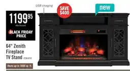 The Brick Zenith 64 Electric Fireplace TV Stand with Storage for TVs up to 70 - Black offer