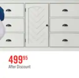 The Brick Ella Bedroom 6-Drawer & Cabinet Dresser, 63W x 36H - White offer