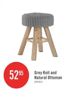 The Brick Grey Knit and Natural Ottoman offer