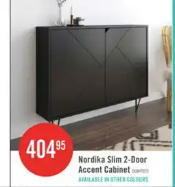 The Brick Nordika Slim 2-Door Accent Cabinet - Black offer