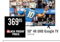 The Brick TCL 50 S551G LED 4K UHD Smart Google TV (50S551G-CA) offer