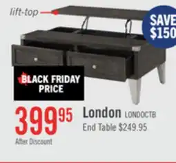 The Brick London 42 Industrial Coffee Table Grey Wood Finish and Silvery Metal Legs offer