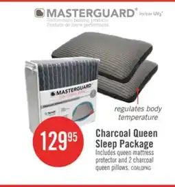 The Brick Masterguard Charcoal Queen Mattress Protector with 2 Queen Pillows offer