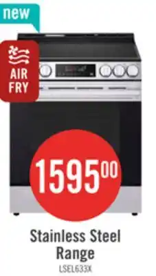 The Brick LG 6.3 Cu. Ft Smart Electric Range with EasyClean - Smudge Resistant Stainless Steel - LSEL6333XE offer