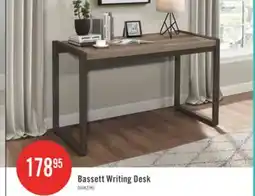 The Brick Bassett Writing Desk, Faux Wood & Gunmetal offer
