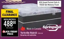 The Brick Springwall Yorkville Smooth Top Firm Queen Mattress offer