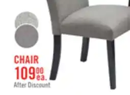 The Brick Burk Dining Chair with Polyester Fabric - Grey offer