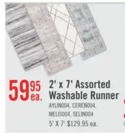 The Brick Aylin Ivory Washable Runner Area Rug - 2 x 7 offer