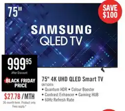 The Brick SAMSUNG 75 Q6F QLED Vision AI 4K UHD Smart Tizen OS TV (QN75Q6FAAFXZC) - 2025 Model offer