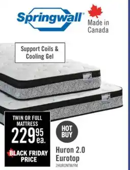 The Brick Springwall Huron 2.0 Eurotop Twin Mattress offer