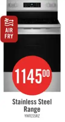 The Brick Whirlpool 5.3 Cu. Ft. Electric Range with No Preheat Air Fry - Stainless Steel - YWFES5030RZ offer