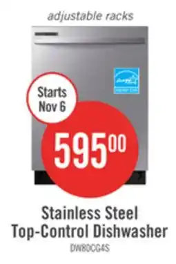 The Brick Samsung 24 53 dBA Built-In Top-Control Dishwasher with Hybrid Tub - DW80CG4021SRAA offer