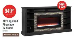 The Brick Lappland 70 Electric Fireplace TV Stand with Storage and Cable Management for TVs up to 80- Black offer