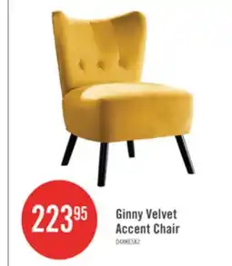 The Brick Ginny Accent Chair Yellow Velvet offer