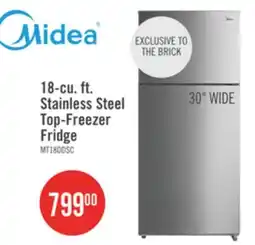 The Brick Midea 18 Cu. Ft. Top-Freezer Refrigerator - MT18DDSCR1RCM offer