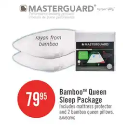 The Brick Masterguard Bamboo Queen Mattress Protector with 2 Queen Pillows offer
